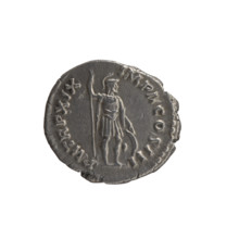 Denarius; issuer: Marcus Aurelius (121–180; Roman emperor 161–180). Obverse: Head of Marcus