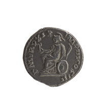 Denarius of Marcus Aurelius (121–180; Roman emperor 161–180), 165. Obverse: Head of Marcus Aurelius
