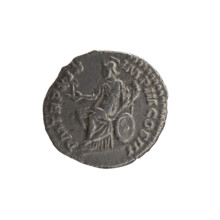 Denarius of Marcus Aurelius (121–180; Roman emperor 161–180), 165. Obverse: Head of Marcus Aurelius