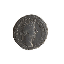 Denarius, Marcus Aurelius (121–180; Roman emperor 161–180), issuer. Obverse: Head of Marcus