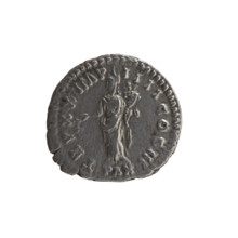 Denarius of Marcus Aurelius (121–180; Roman emperor 161–180). Obverse: Head of Marcus Aurelius in a