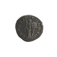 Denarius of Marcus Aurelius (121–180; Roman emperor 161–180). Obverse: Head of Marcus Aurelius with