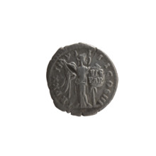 Denarius of Marcus Aurelius (121–180; Roman emperor 161–180). Obverse: Head of Marcus Aurelius in a