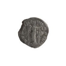 Denarius of Marcus Aurelius (121–180; Roman emperor 161–180). Obverse: Head of Marcus Aurelius in a
