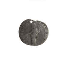 Denarius (with a hole), Marcus Aurelius (121–180; Roman emperor 161–180), issuer: Marcus Aurelius.