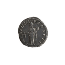 Denarius of Marcus Aurelius (121–180; Roman emperor 161–180). Obverse: head of Marcus Aurelius with