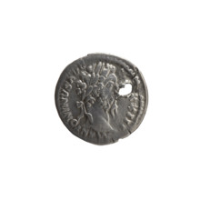 Denarius (with a hole), Marcus Aurelius (121–180; Roman emperor 161–180), issuer: Marcus Aurelius;