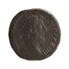 Sestertius of Marcus Aurelius (121–180; Roman emperor 161–180), issuer: Marcus Aurelius — obverse: