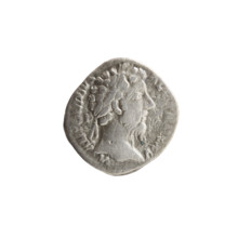 Denarius, Marcus Aurelius (121–180; Roman emperor 161–180), issuer. Obverse: Head of Marcus