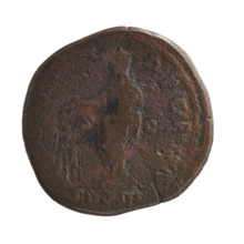 Sestertius of Marcus Aurelius (121–180; Roman emperor 161–180). Obverse: Head of Marcus Aurelius