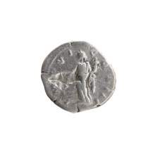 Denarius of Marcus Aurelius (121–180; Roman emperor 161–180). Obverse: head of Marcus Aurelius with