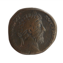 Sestertius of Marcus Aurelius (121–180; Roman emperor 161–180), issuer: Marcus Aurelius. Obverse: