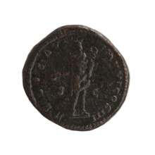 Dupondius, Marcus Aurelius (121–180; Roman emperor 161–180) (issuer). Obverse: head of Marcus