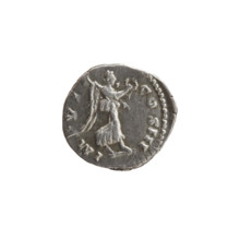 Denarius, Marcus Aurelius (121–180; Roman emperor 161–180), 173–174. Obverse: Head of Marcus