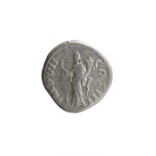 Denarius of Marcus Aurelius (121–180; Roman emperor 161–180), c. 174–175. Obverse: Head of Marcus