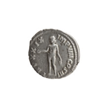 Denarius of Marcus Aurelius (121–180; Roman emperor 161–180), 175 CE. Obverse: Head of Marcus