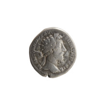 Denarius, Marcus Aurelius (121–180; Roman emperor 161–180), issuer; obverse: head of Marcus