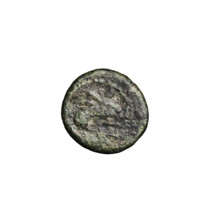 Bronze coin of Vardanes I (41–45 CE); Obverse: head of Vardanes I left, wearing diadem; Reverse: