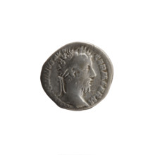 Denarius, Marcus Aurelius (121–180, Roman emperor 161–180), c. 175–176. Obverse: Head of Marcus