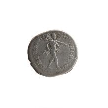 Denarius of Marcus Aurelius (121–180; Roman emperor 161–180). Obverse: Head of Marcus Aurelius with