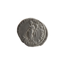 Denarius of Marcus Aurelius (121–180; Roman emperor 161–180). Obverse: Head of Marcus Aurelius with