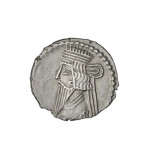 Drachma, Vologases I (51–79). Obv.: bust of Vologases I wearing a diadem, face turned to the left.