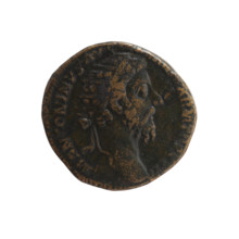 dupondius of Marcus Aurelius (121–180; Roman emperor 161–180), issuer Marcus Aurelius; obverse: