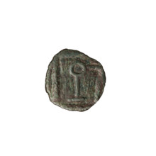 Bronze coin of Vologases I (51–79). Obverse: bust of Vologases I wearing a diadem, facing left.