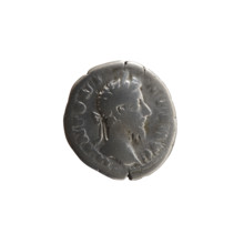 Denarius of Marcus Aurelius (121–180; Roman emperor 161–180). Obverse: head of Marcus Aurelius in a