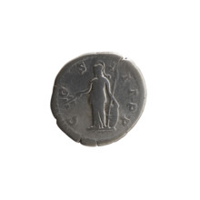 Denarius depicting head of Marcus Aurelius in a laurel wreath facing right, inscribed 'M ANTONI -