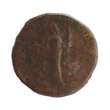 Sestertius of Marcus Aurelius (121–180; Roman emperor 161–180). Obverse: Head of Marcus Aurelius