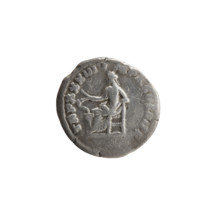 Denarius of Marcus Aurelius (121–180; Roman emperor 161–180), issued 179. Obverse: Head of Marcus