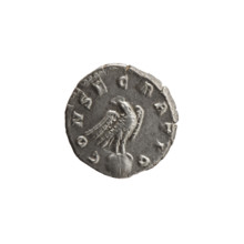 Denarius, Marcus Aurelius (121–180; Roman emperor 161–180), posthumously issuing Commodus (161–192;