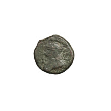 Bronze coin of Mithridates IV (Parthian king, reign c. 129–140 AD). Obverse: head of Mithridates IV