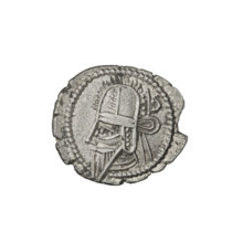 Drachma, Vologases V (191–208). Obverse: bust of Vologases V wearing a tiara, king facing left.