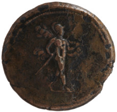 Bronze medallion, Marcus Aurelius (121–180; Roman emperor 161–180) and Commodus (161–192; Roman