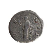 Denarius of Faustina the Younger (ca. 130–176; Roman empress 161–176), Augusta. Obverse: draped