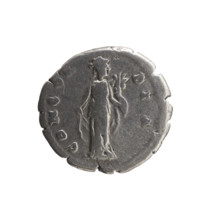 Denarius, Faustina the Younger (ca. 130–176; Roman empress 161–176; Augusta), bust of Faustina II