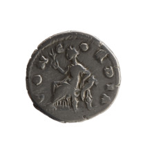 Denarius of Faustina the Younger (ca. 130–176; Roman empress 161–176). Obverse: draped bust of
