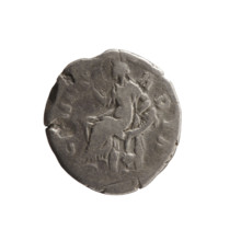 Denarius of Faustina the Younger (ca. 130–176; Roman empress 161–176; Augusta 147–161). Obverse: