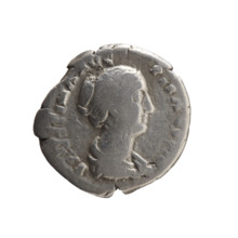Denarius depicting Faustina the Younger (ca. 130–176; Roman empress 161–176; Augusta 147–161).