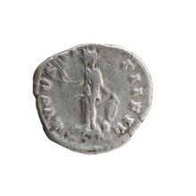 Denarius depicting Faustina the Younger (ca. 130–176; Roman empress 161–176), draped bust of