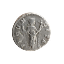 Denarius of Faustina the Younger (ca. 130–176), Roman empress (161–176); issuer: Marcus Aurelius