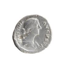 Denarius of Faustina the Younger (ca. 130–176), Roman empress (161–176); issuer: Marcus Aurelius