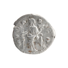 Denarius of Faustina the Younger (ca. 130–176), Roman empress 161–176; issuer: Marcus Aurelius