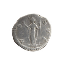 Denarius depicting Faustina the Younger (ca. 130–176; Roman empress 161–176) and Marcus Aurelius
