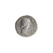 Denarius, Faustina the Younger (ca. 130–176; Roman empress 161–176), Marcus Aurelius (121–180;