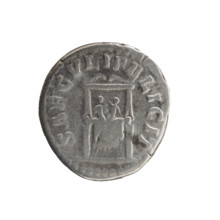 Denarius of Faustina the Younger (ca. 130–176; Roman empress 161–176). Obverse: Draped bust of