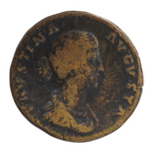 Sestertius, Faustina the Younger (ca. 130–176; Roman empress 161–176), issuer Marcus Aurelius