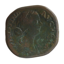 Sestertius of Faustina the Younger (ca. 130–176), Roman empress 161–176; issuer Marcus Aurelius